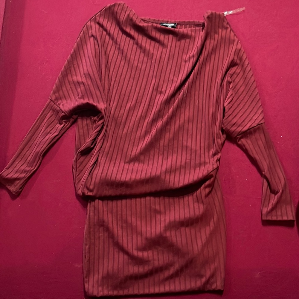 Burgundy Sweater Dress